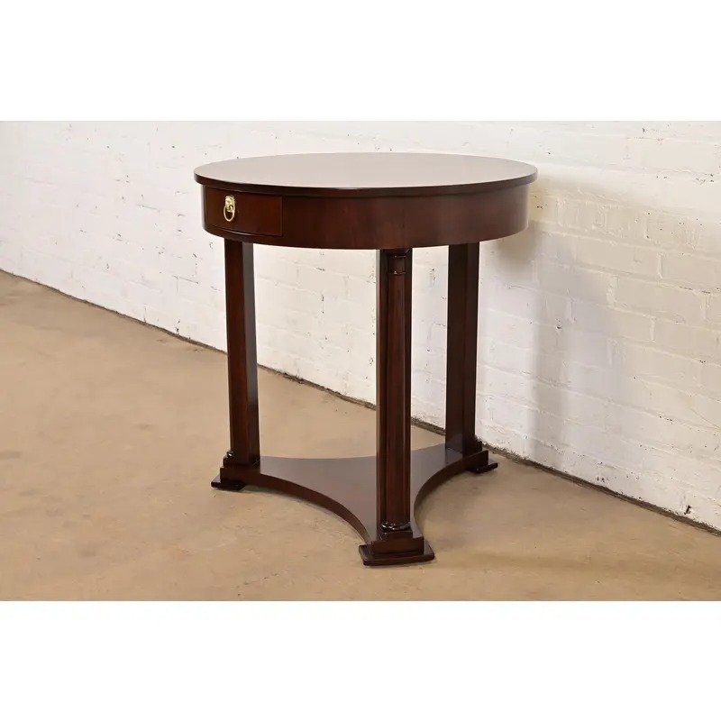 Baker Furniture French Empire Mahogany Gueridon or Tea Table, Newly Refinished - Image 3