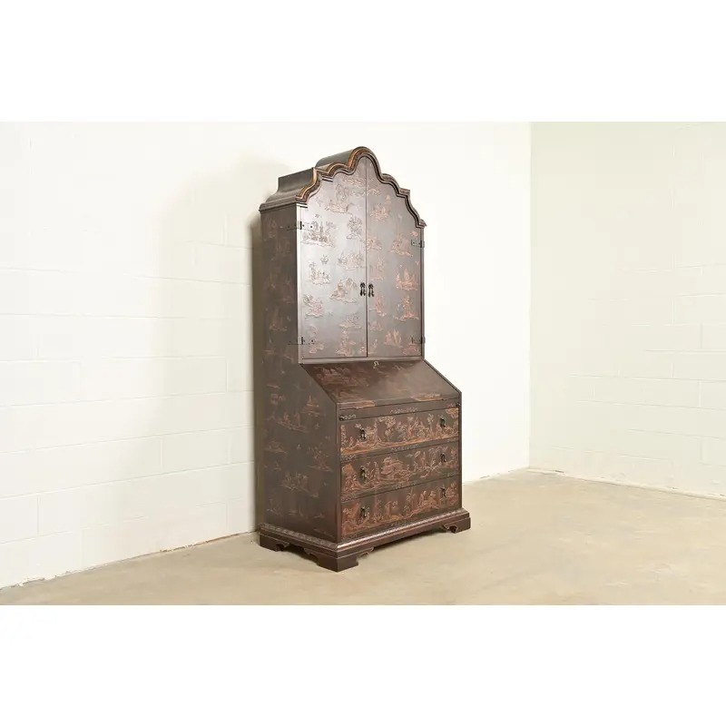 Baker Furniture McMillen Collection Venetian Chinoiserie Bureau With Secretary Desk - Image 3