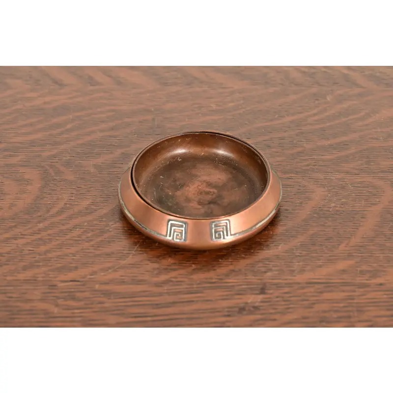 Heintz Arts & Crafts Sterling Silver on Bronze Ashtray or Catchall - Image 3