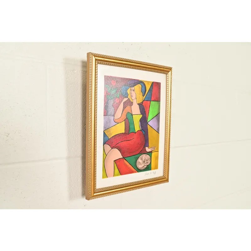 Linda Le Kinff Original Signed "Constanca" Framed Serigraph - Image 3