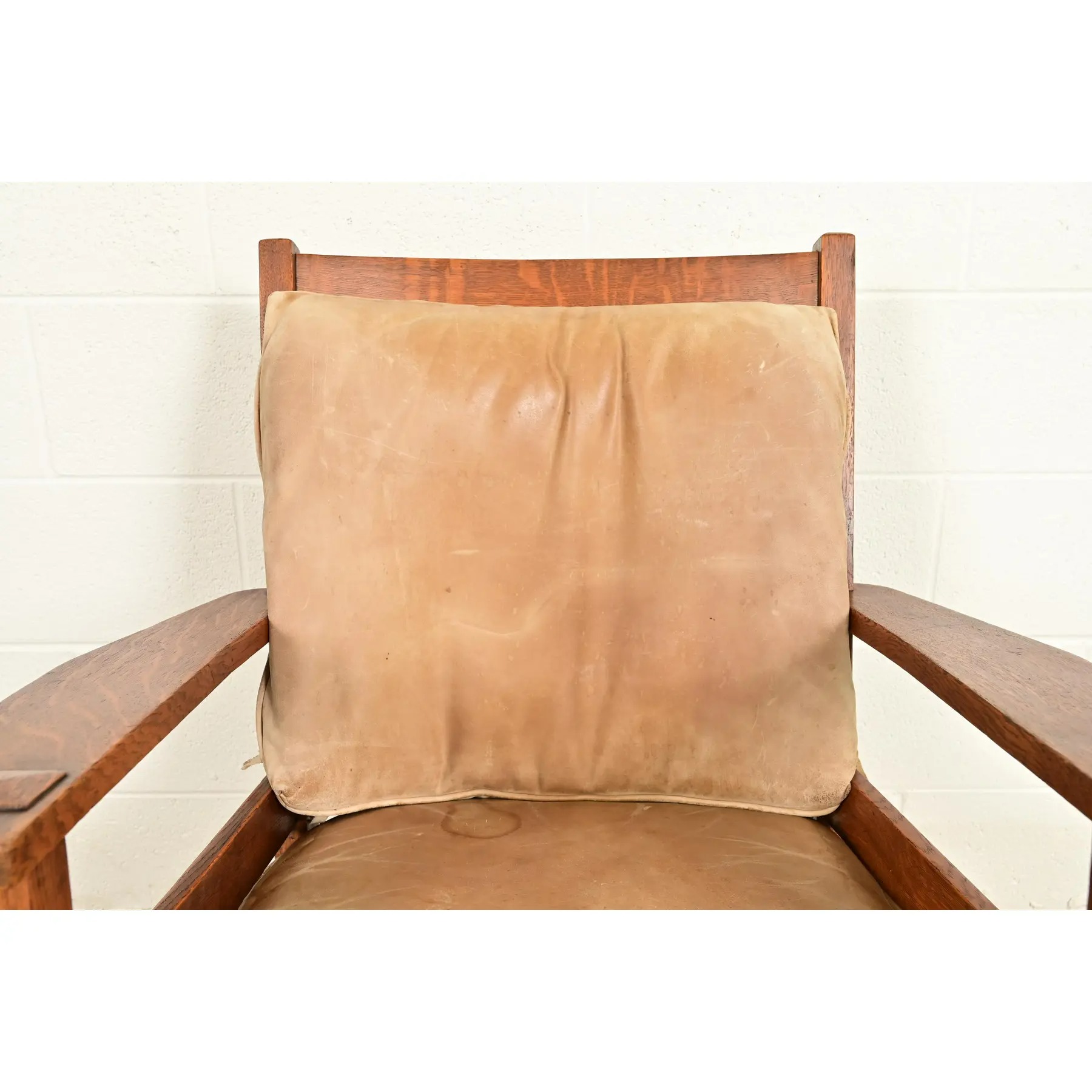 Stickley Brothers Style Antique Mission Oak Arts & Crafts Rocking Chair, Circa 1910 - Image 6