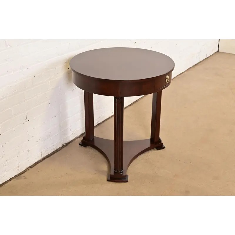 Baker Furniture French Empire Mahogany Gueridon or Tea Table, Newly Refinished - Image 4