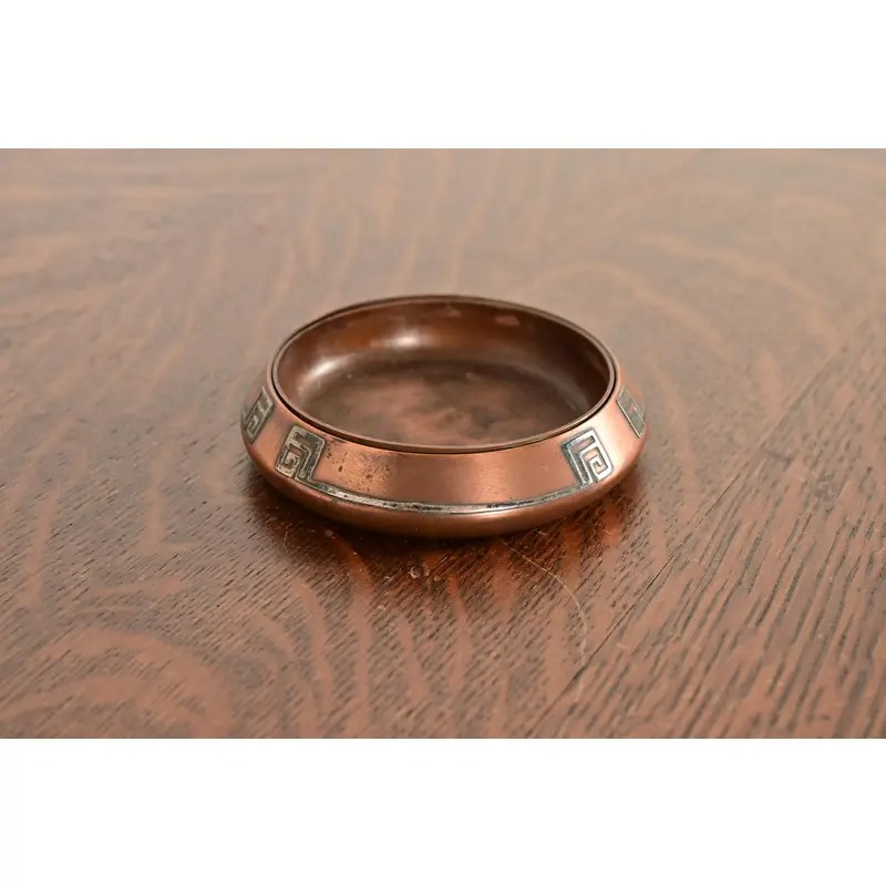 Heintz Arts & Crafts Sterling Silver on Bronze Ashtray or Catchall - Image 4