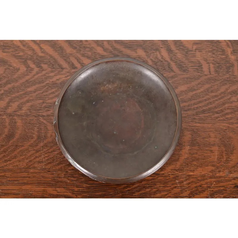 Heintz Arts & Crafts Sterling Silver on Bronze Footed Bowl - Image 4