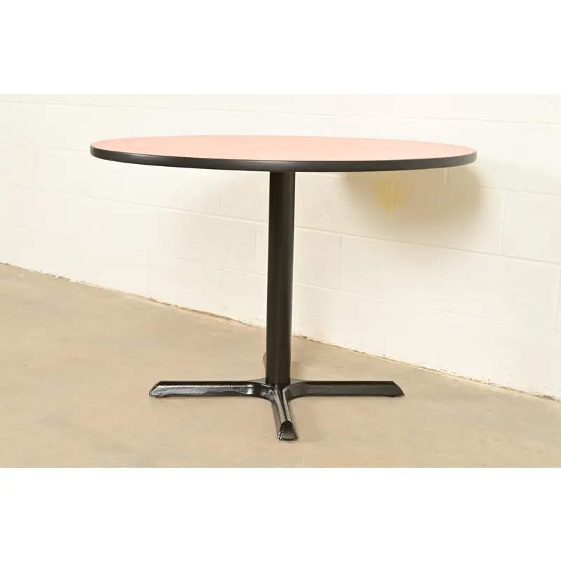 Herman Miller Style Modern Round Pedestal Dining Table or Game Table - Image 4