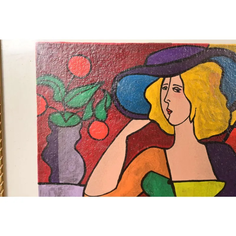 Linda Le Kinff Original Signed "Constanca" Framed Serigraph - Image 4