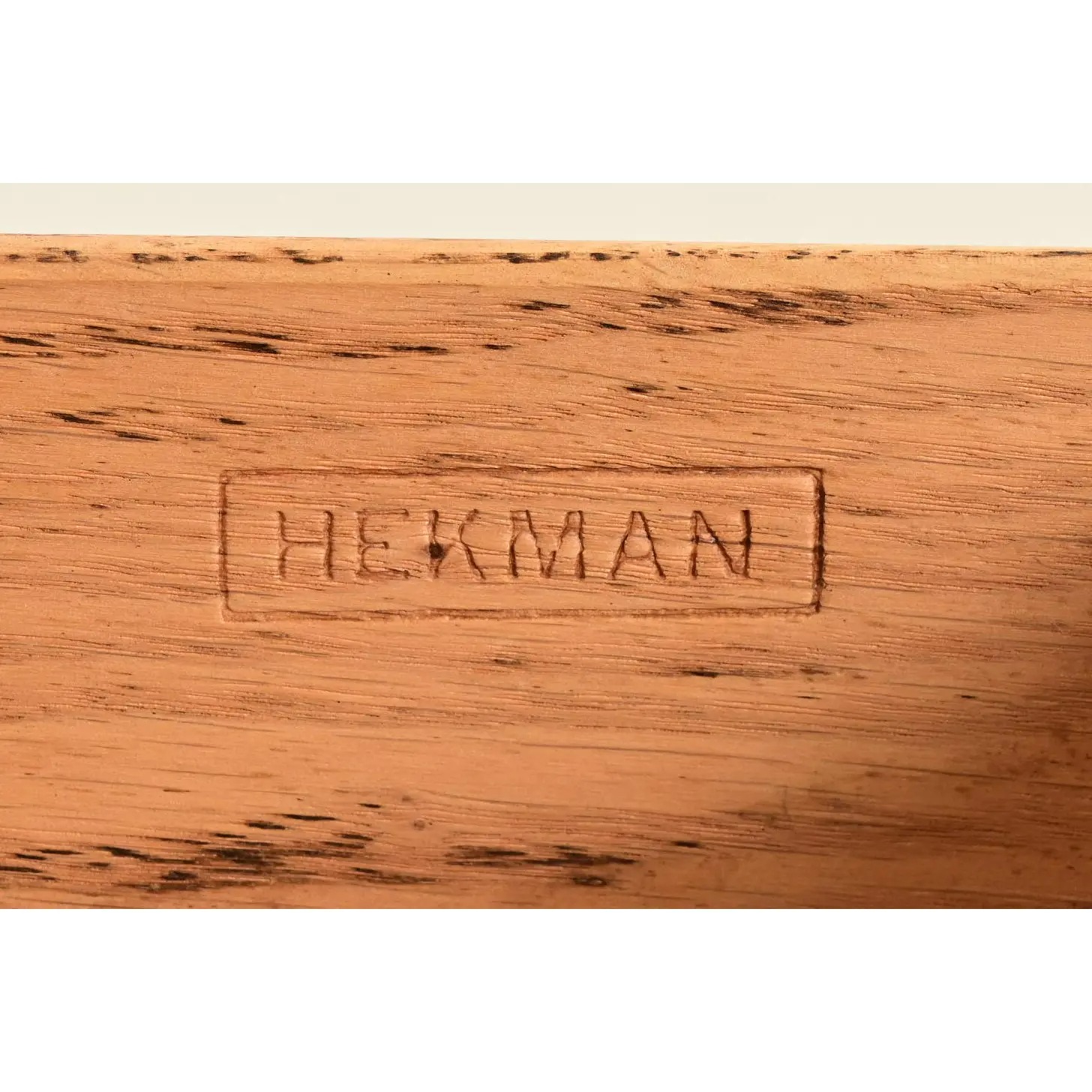 Hekman Furniture French Empire Burled Walnut Leather Top Desk, Circa 1960s - Image 8