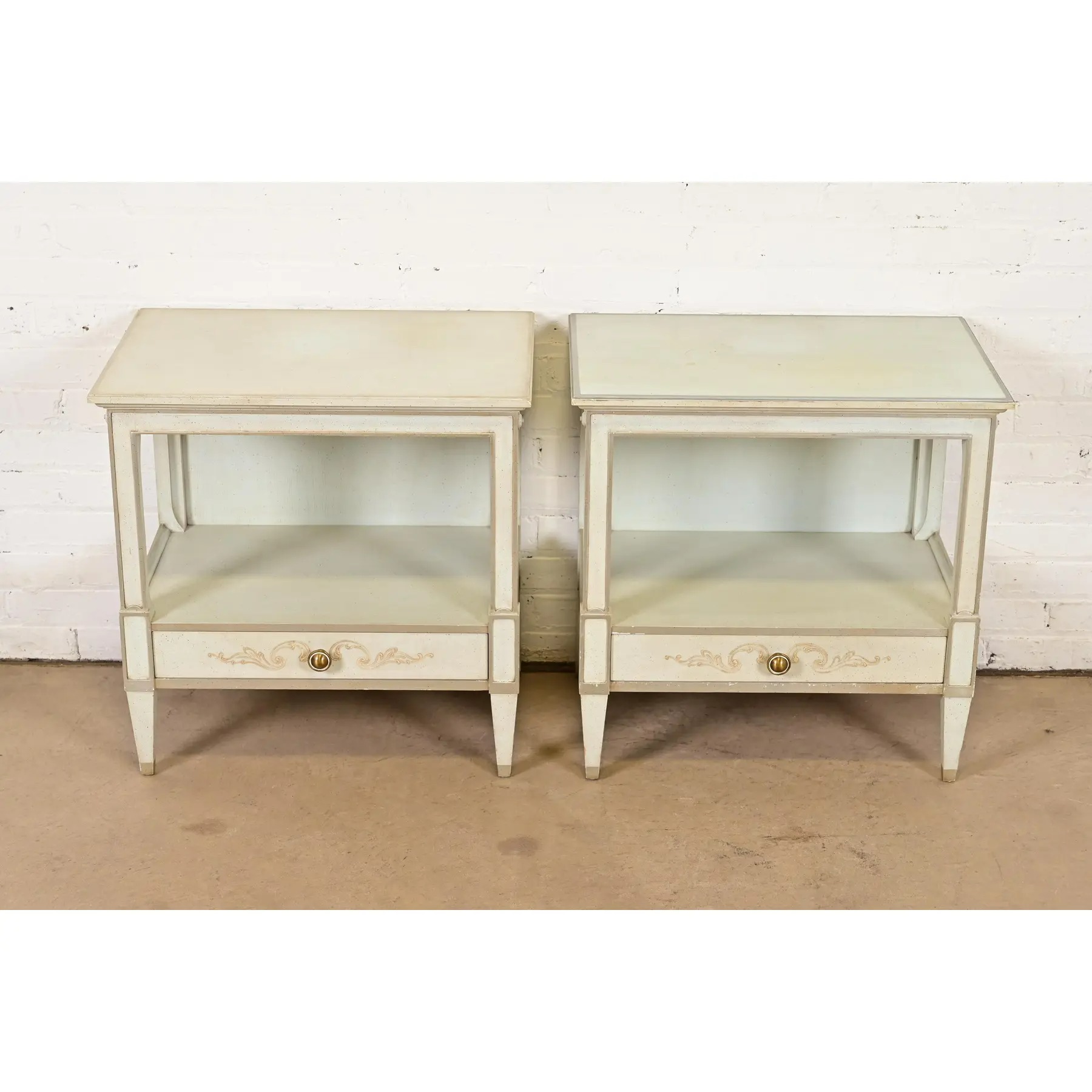 John Widdicomb French Regency Louis XVI Pale Blue Lacquered Nightstands, 1960s - Image 2