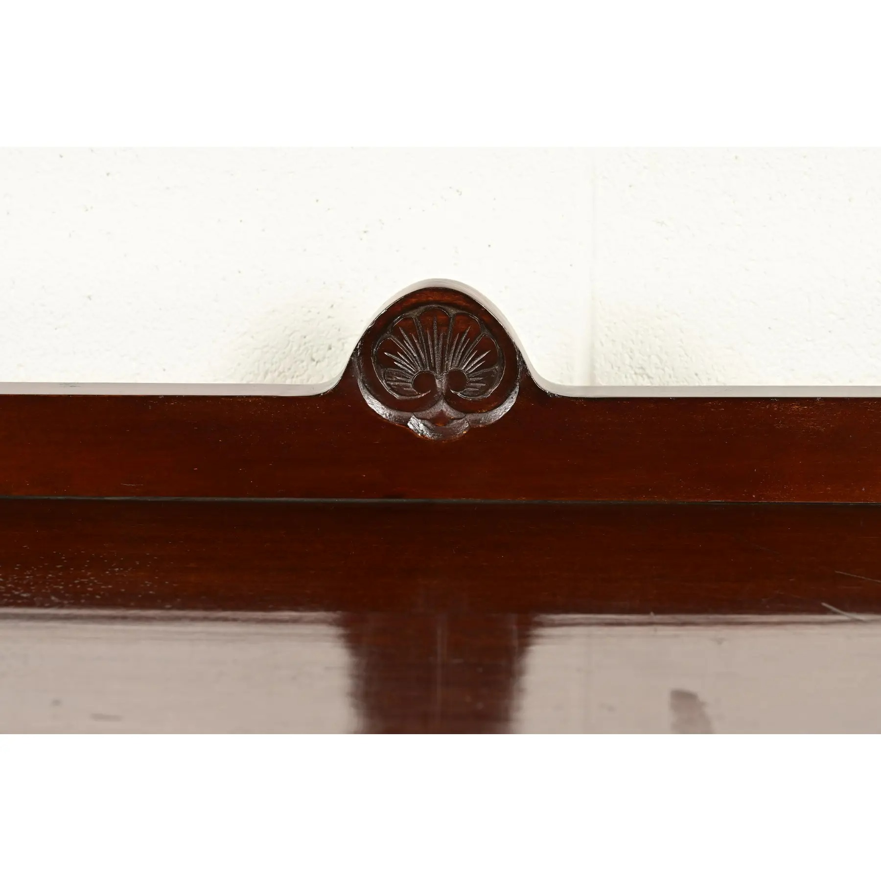 Berkey & Gay Style Antique Chippendale Carved Mahogany Bookcase Cabinet, Circa 1900 - Image 10