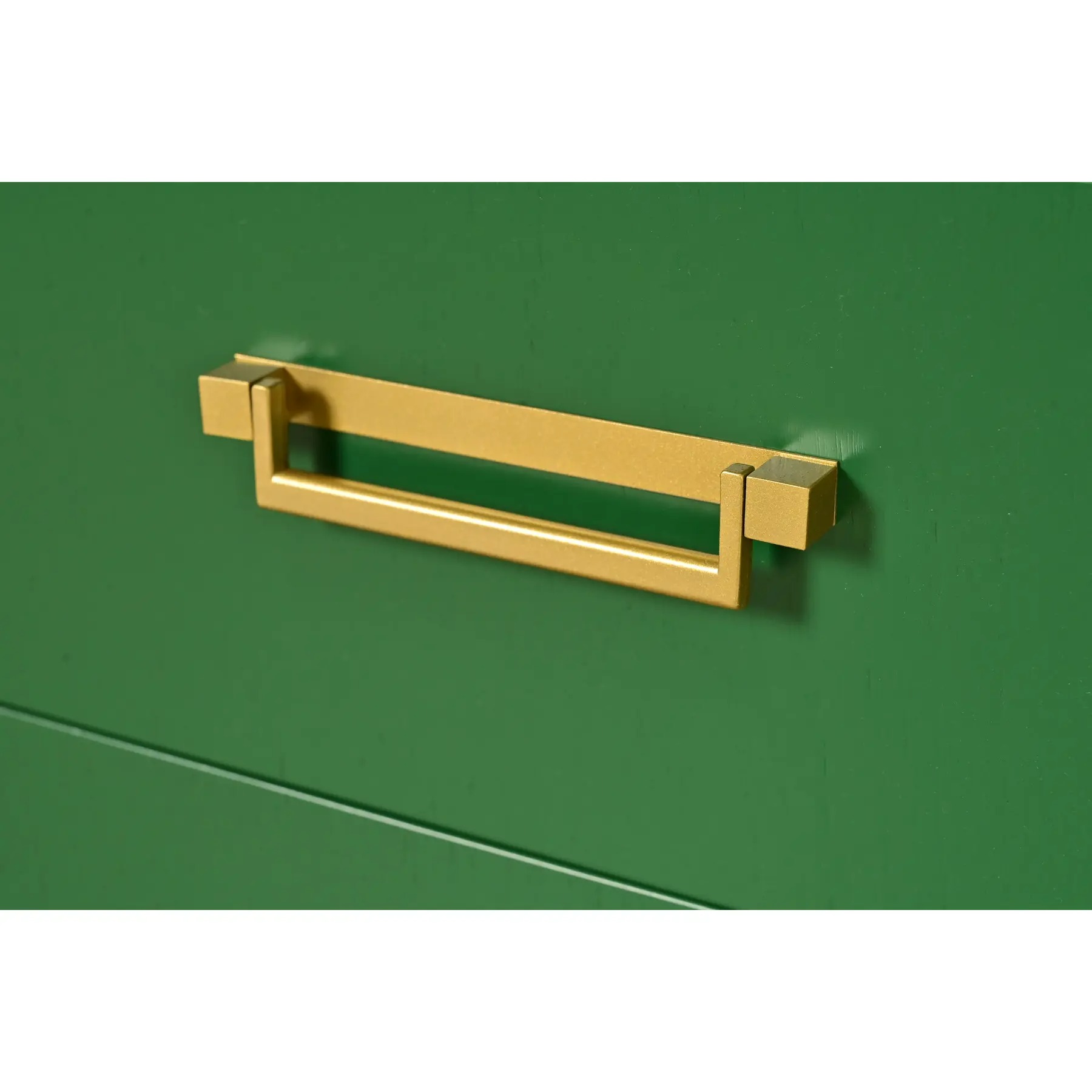 Michael Taylor for Baker Furniture Mid-Century Hollywood Regency Green Lacquered Campaign Dresser, Newly Refinished - Image 8