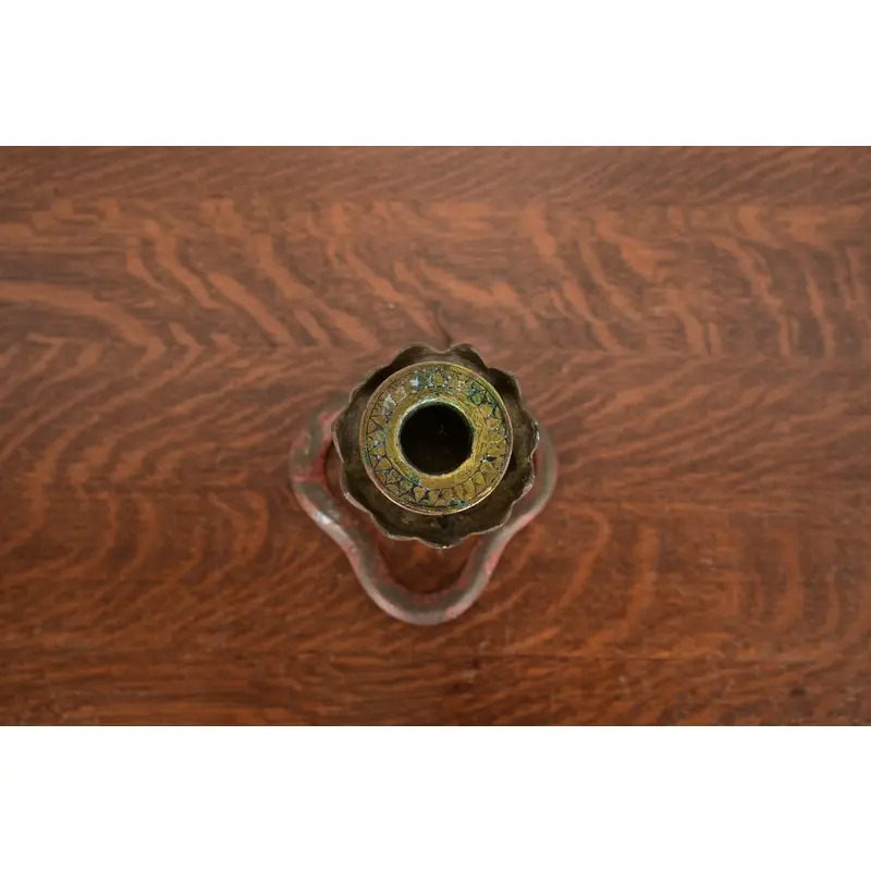 Enameled Bronze Cobra Snake Candlestick - Image 5