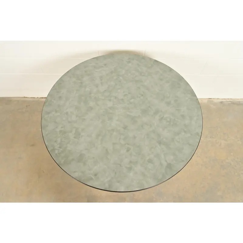 Herman Miller Style Modern Round Pedestal Dining Table or Game Table - Image 5