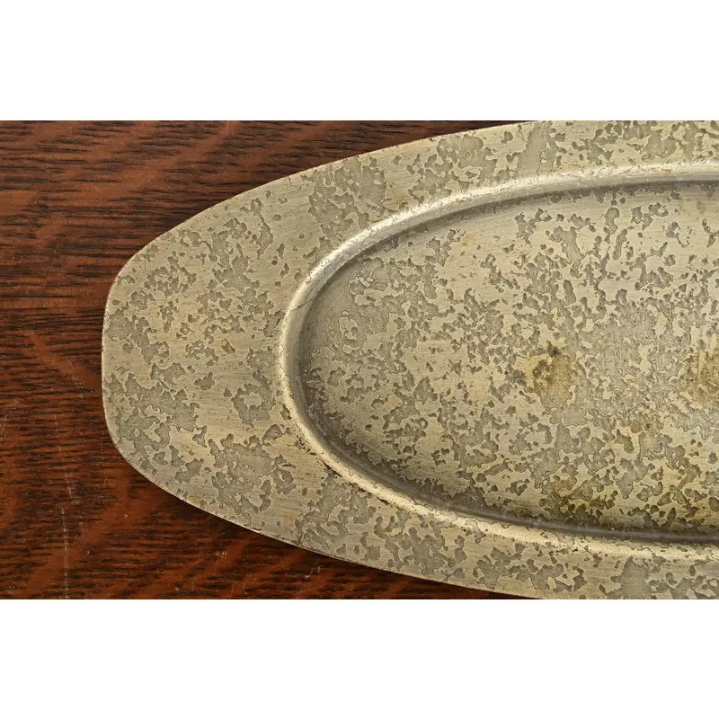 Roycroft Arts & Crafts Silver Finished Hammered Copper Tray, Circa 1920s - Image 5