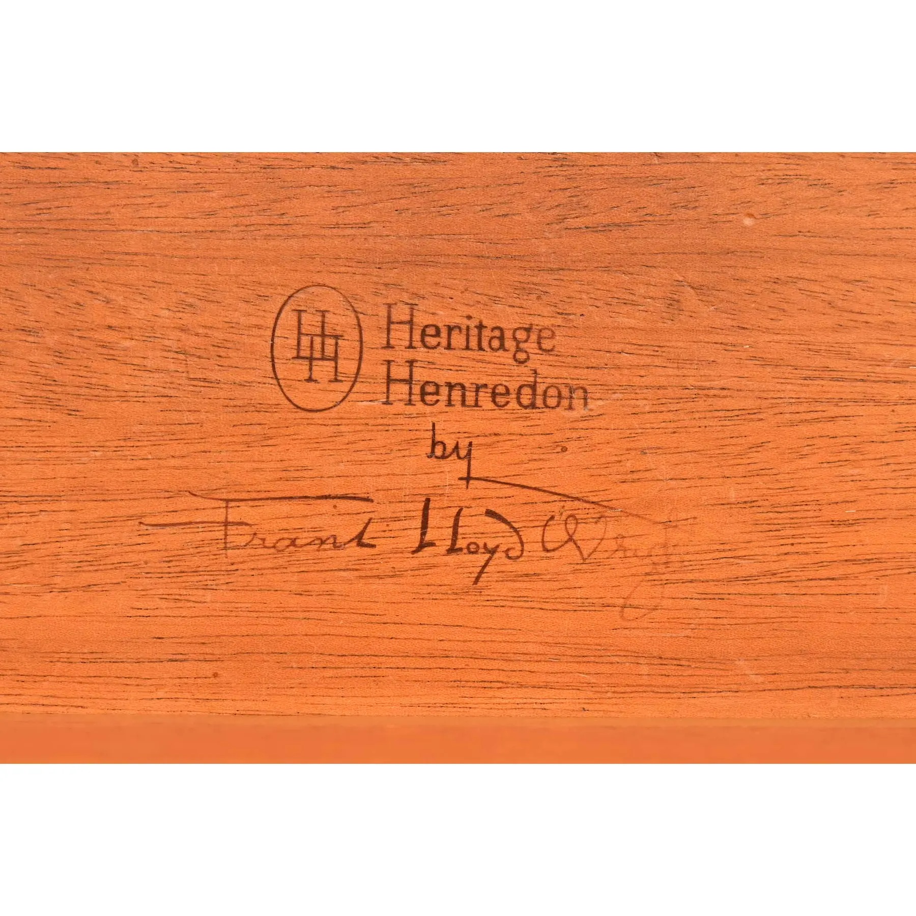 Frank Lloyd Wright for Heritage Henredon Taliesin Mahogany Nightstand or Side Table, Newly Refinished - Image 9