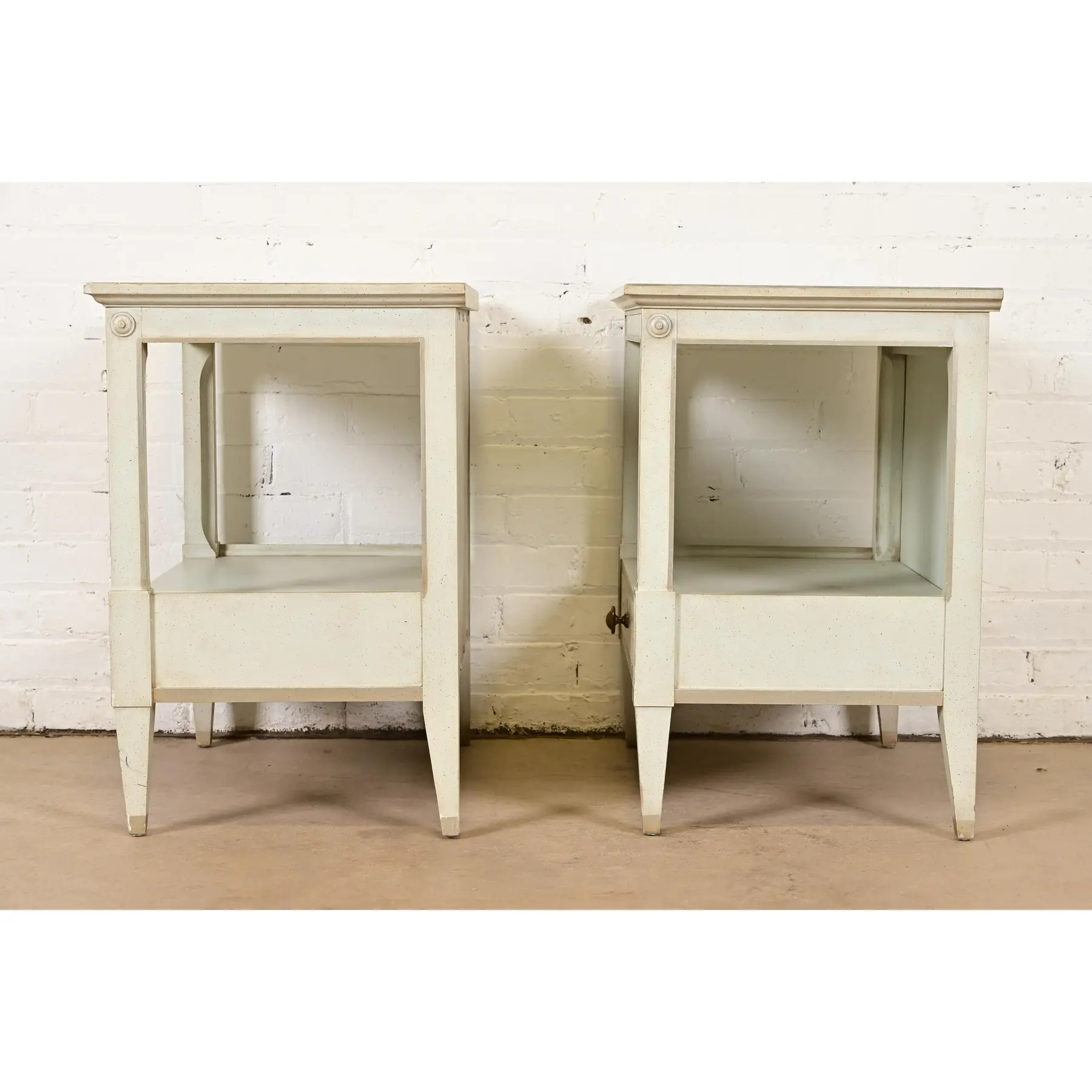 John Widdicomb French Regency Louis XVI Pale Blue Lacquered Nightstands, 1960s - Image 14