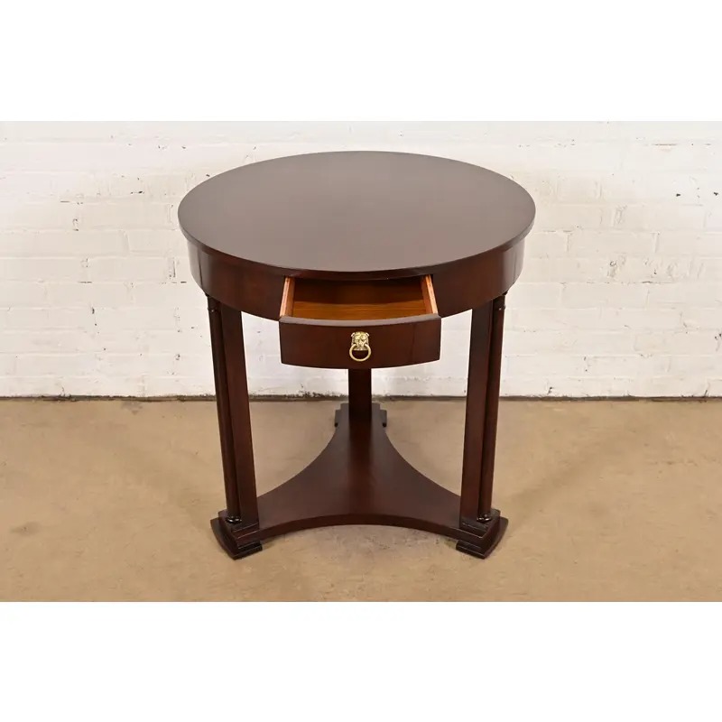 Baker Furniture French Empire Mahogany Gueridon or Tea Table, Newly Refinished - Image 6