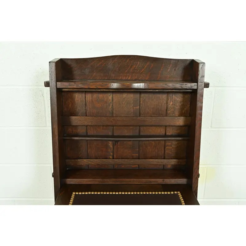Early Gustav Stickley Antique Mission Oak Arts & Crafts "Chalet" Drop Front Secretary Desk, Circa 1902 - Image 6