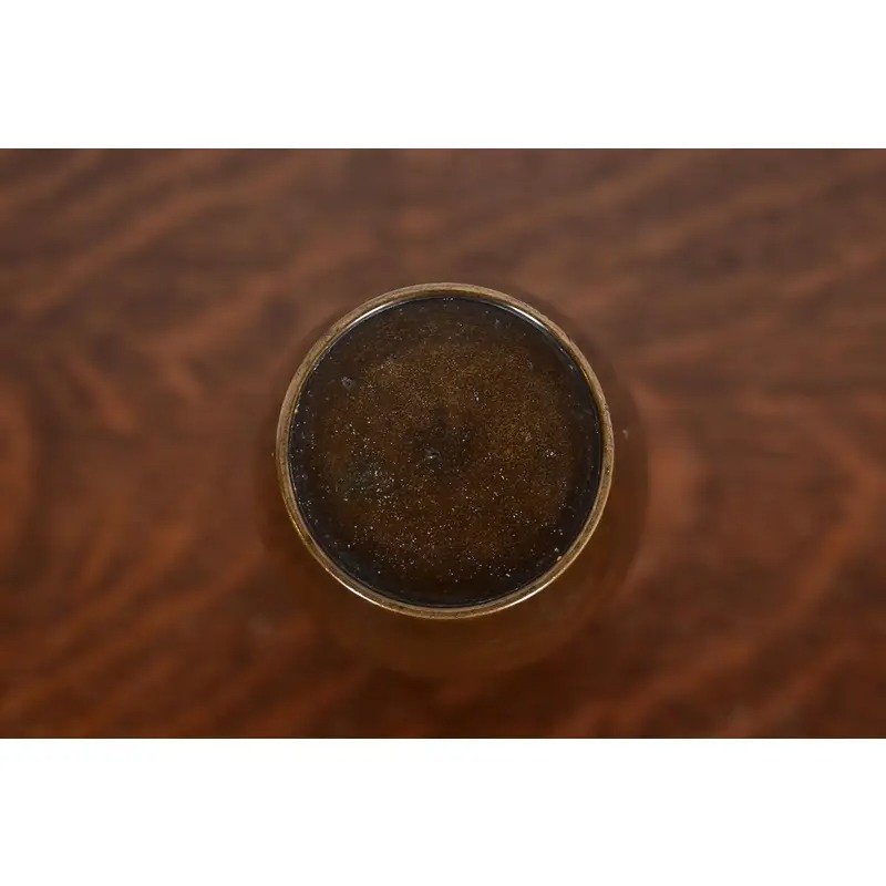 Japanese Meiji Period Antique Arts & Crafts Sterling Silver on Bronze Vase - Image 6