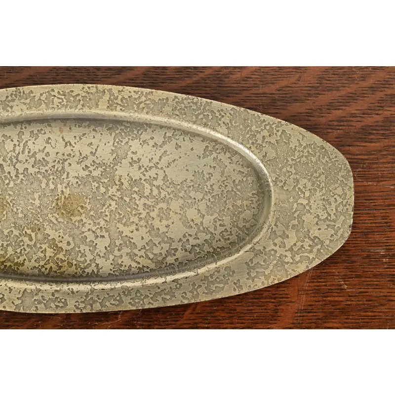 Roycroft Arts & Crafts Silver Finished Hammered Copper Tray, Circa 1920s - Image 6