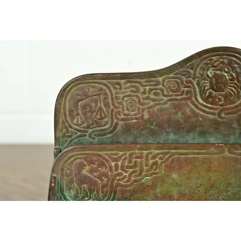 Tiffany Studios New York Zodiac Pattern Bronze Letter Rack - Image 6