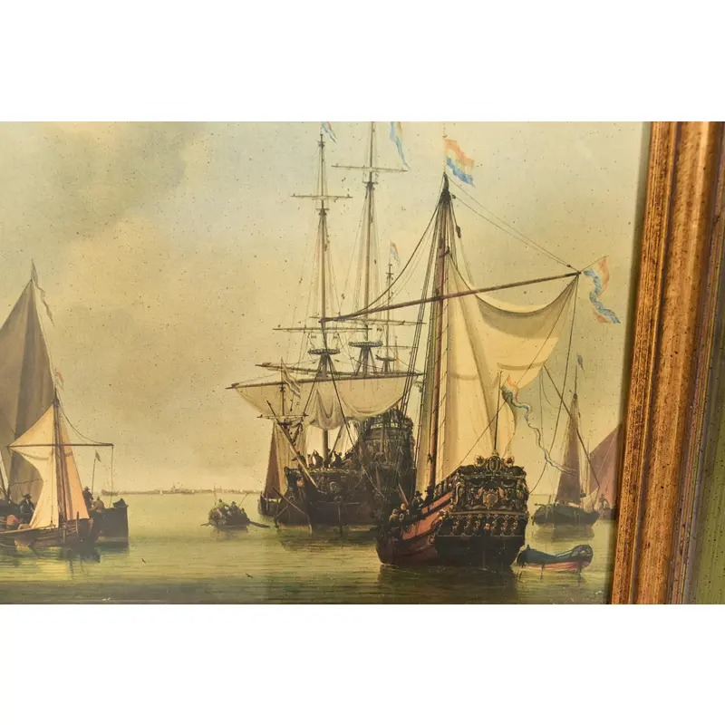 William Van De Velde "Ships in the Roads" Framed Print - Image 6