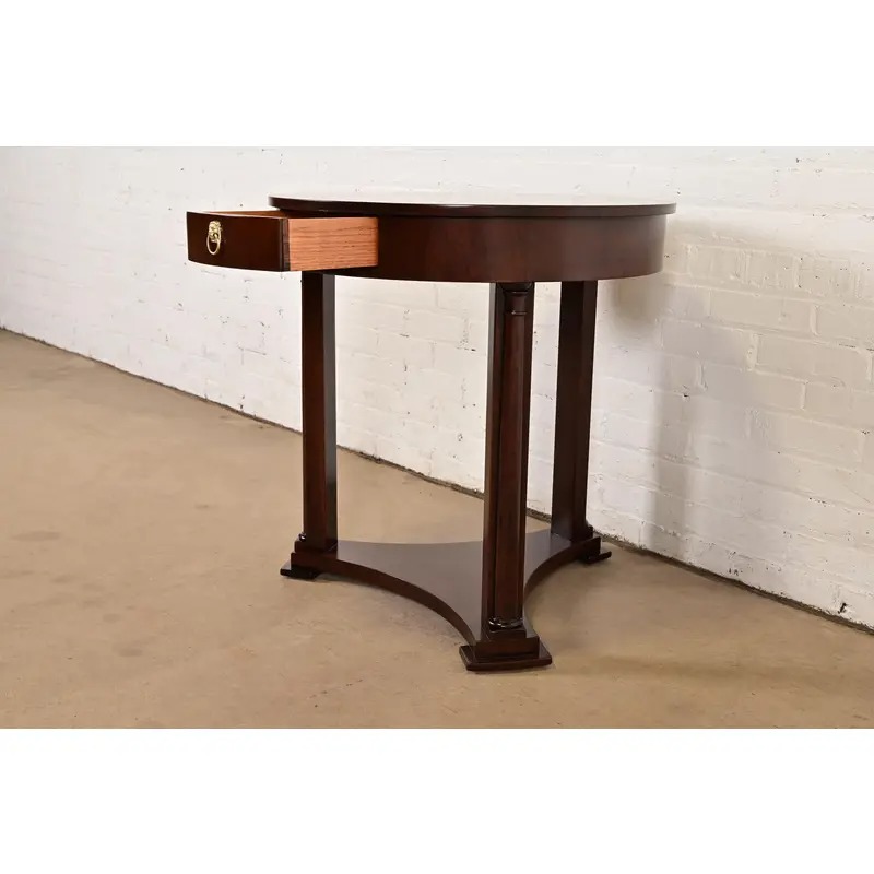 Baker Furniture French Empire Mahogany Gueridon or Tea Table, Newly Refinished - Image 7