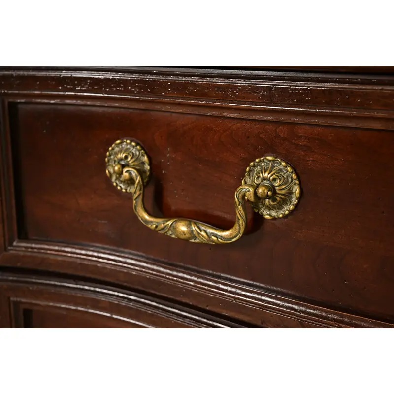 Bernhardt French Regency Louis XVI Carved Mahogany Marble Top Sideboard Credenza - Image 7