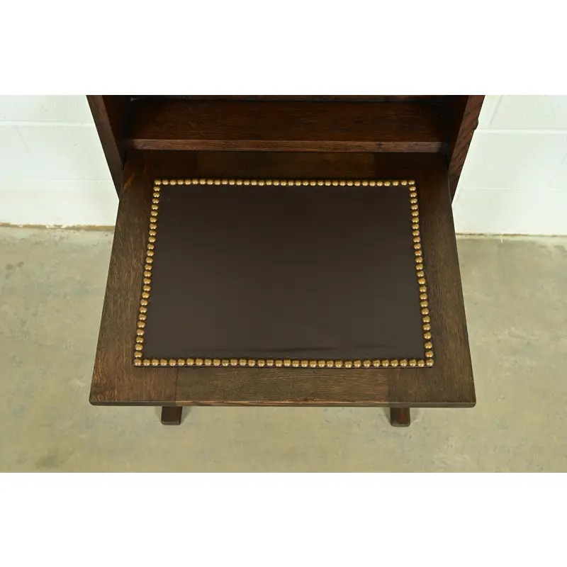 Early Gustav Stickley Antique Mission Oak Arts & Crafts "Chalet" Drop Front Secretary Desk, Circa 1902 - Image 7