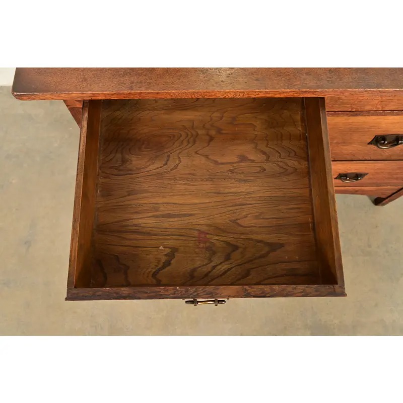 Gustav Stickley Antique Mission Oak Arts & Crafts Dresser With Mirror, Circa 1910 - Image 7