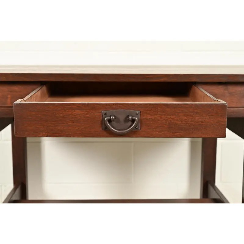 Gustav Stickley Antique Mission Oak Arts & Crafts Writing Desk, Newly Refinished - Image 7