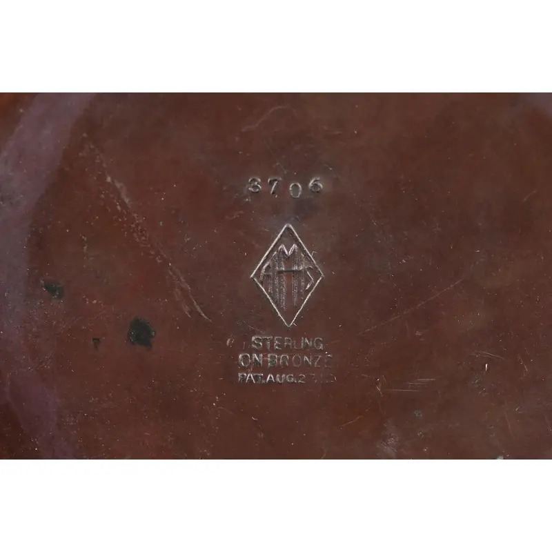 Heintz Arts & Crafts Sterling Silver on Bronze Footed Bowl - Image 7
