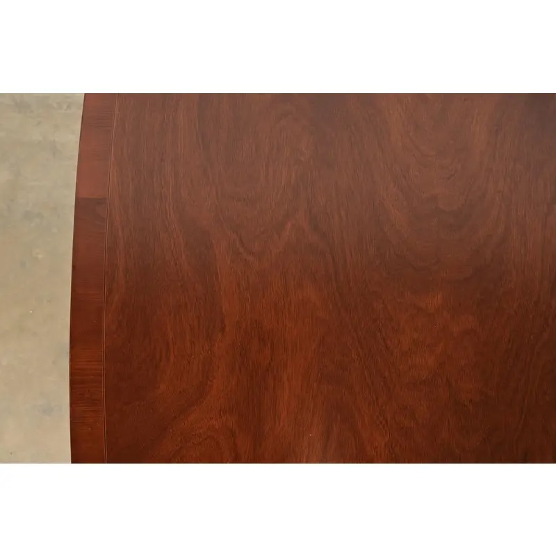 Kittinger Georgian Banded Mahogany Double Pedestal Dining Table, Newly Refinished - Image 7