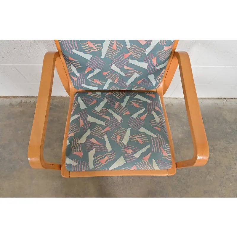Loewenstein Modern Bent Beechwood Sled Leg Lounge Chairs, Pair - Image 7