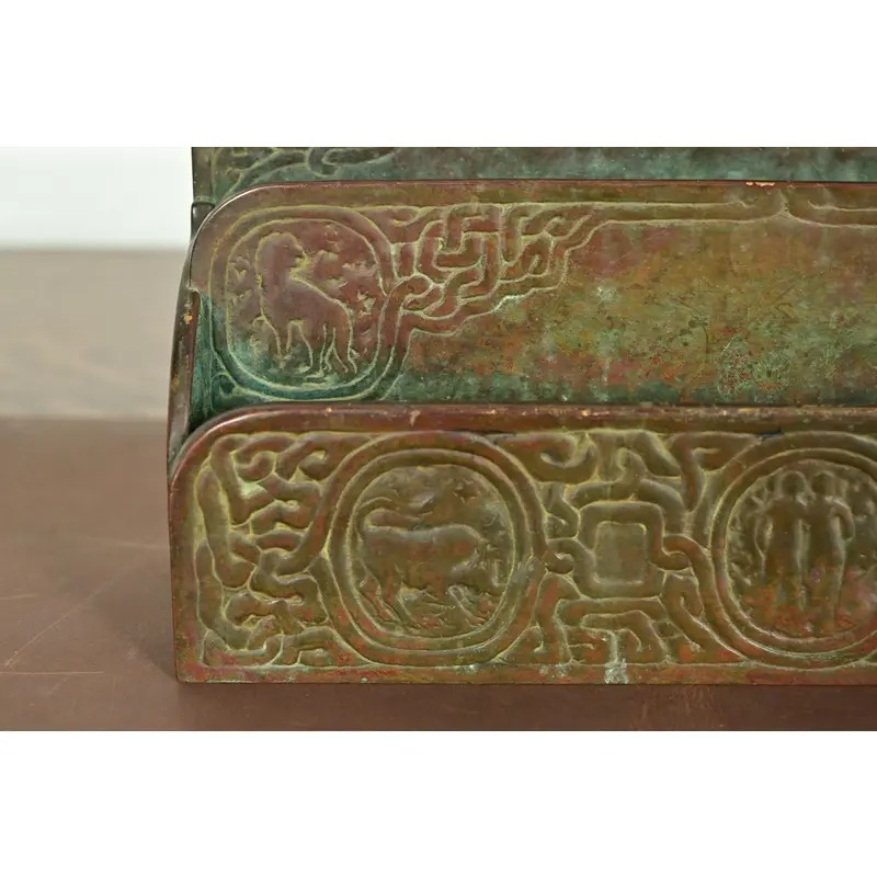 Tiffany Studios New York Zodiac Pattern Bronze Letter Rack - Image 7