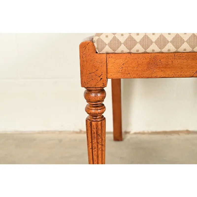 Baker Furniture English Regency Carved Maple Dining Chairs, Set of Four - Image 8