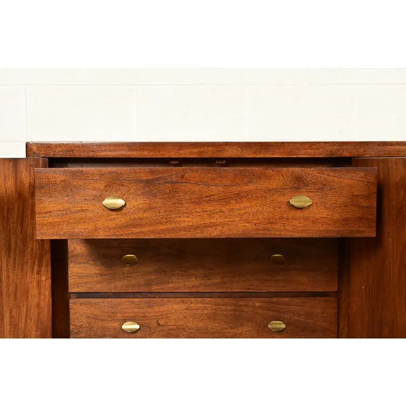 Century Furniture Hollywood Regency Chinoiserie Carved Walnut Sideboard Credenza, Circa 1970s - Image 8