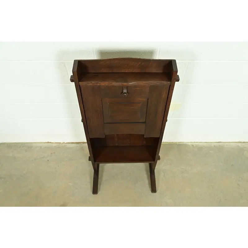 Early Gustav Stickley Antique Mission Oak Arts & Crafts "Chalet" Drop Front Secretary Desk, Circa 1902 - Image 8
