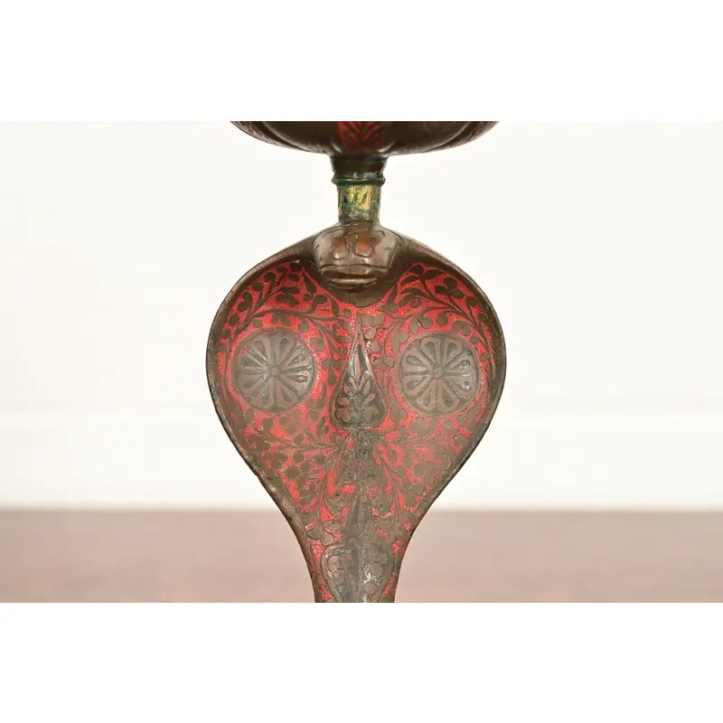Enameled Bronze Cobra Snake Candlestick - Image 8