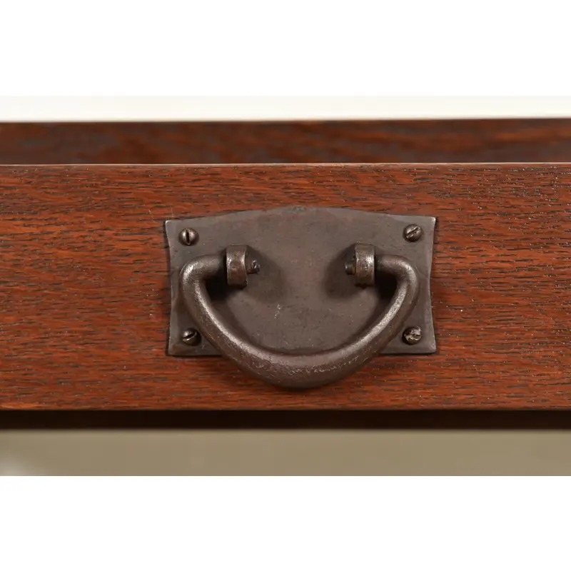 Gustav Stickley Antique Mission Oak Arts & Crafts Writing Desk, Newly Refinished - Image 8