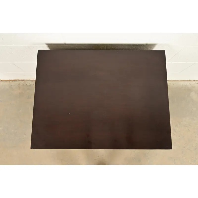 Kindel Furniture Modern Hollywood Regency Mahogany and Cream Lacquered Nightstand - Image 8