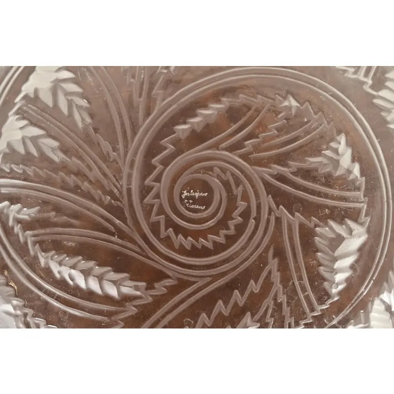 Lalique "Pinsons" Art Deco Frosted Crystal Glass Bowl, Circa 1930s - Image 8