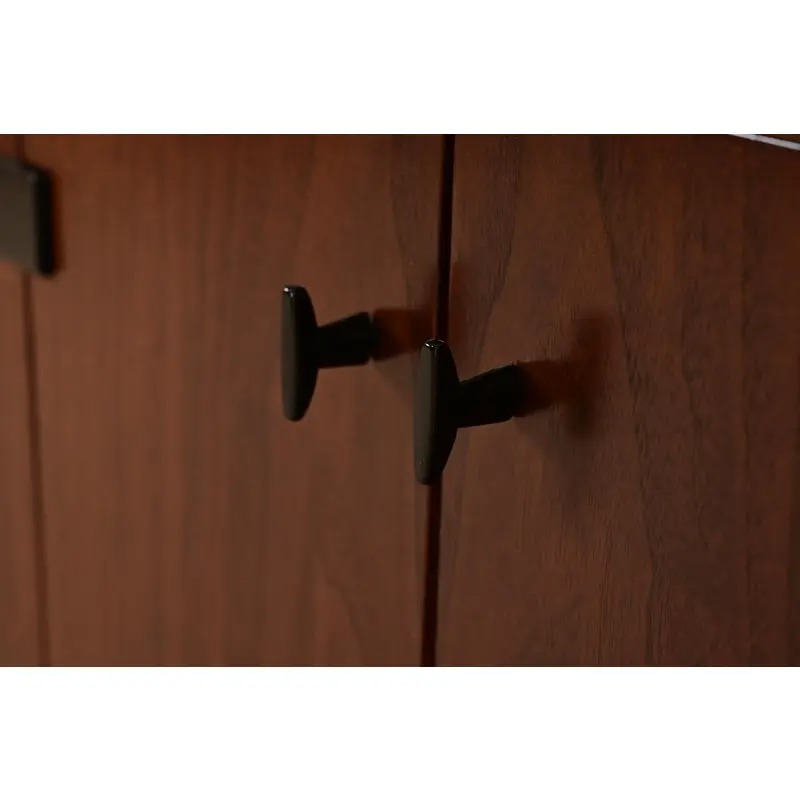 Milo Baughman for Directional Walnut and Ebonized Sideboard Credenza, Newly Refinished - Image 8