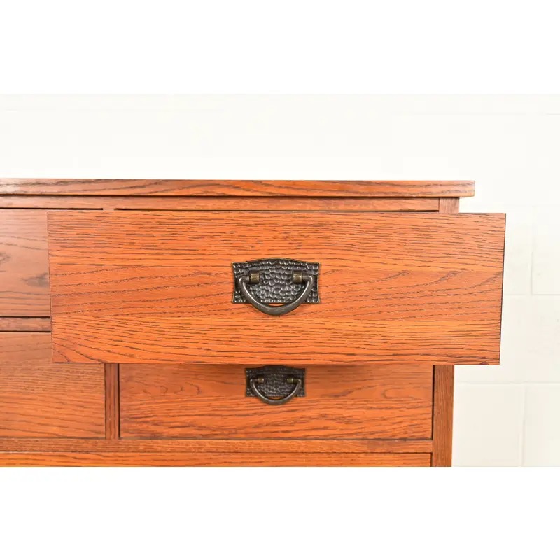 Thomasville Mission Oak Arts & Crafts Highboy Dresser - Image 8