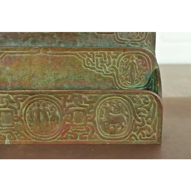 Tiffany Studios New York Zodiac Pattern Bronze Letter Rack - Image 8