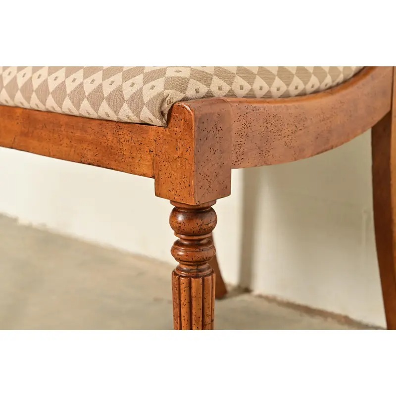 Baker Furniture English Regency Carved Maple Dining Chairs, Set of Four - Image 9