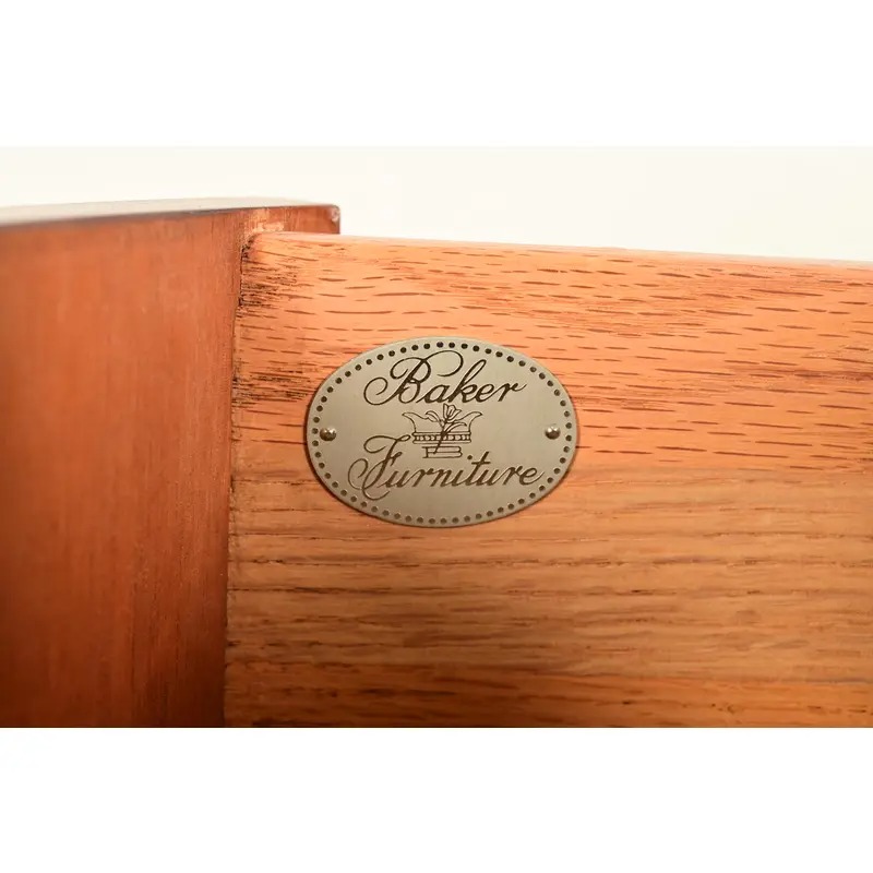 Baker Furniture Federal Inlaid Mahogany Demilune Sideboard Credenza - Image 9
