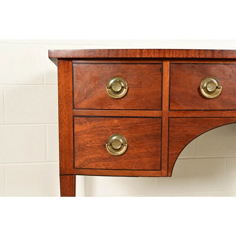 Baker Furniture Style Federal Mahogany Bow Front Sideboard Credenza or Buffet - Image 9