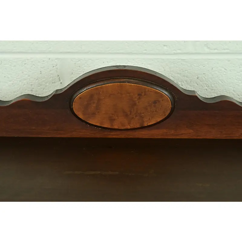 Berkey & Gay Style Antique English Jacobean Carved Walnut and Burl Wood Sideboard, Circa 1920s - Image 9