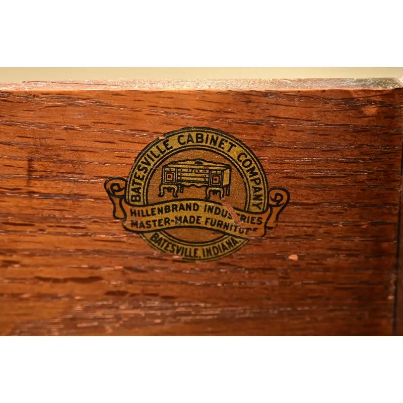 Early Romweber Antique English Jacobean Carved Oak and Burl Wood Sideboard, Circa 1900 - Image 9
