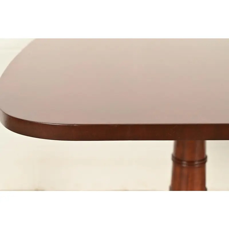 Kittinger Georgian Banded Mahogany Double Pedestal Dining Table, Newly Refinished - Image 9